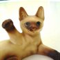 Small Siamese cat figurine ceramic batting pose Japan vintage cm1407