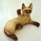 Small Siamese cat figurine ceramic batting pose Japan vintage cm1407