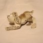 Pouncing cat ceramic figurine vintage probably Japan excellent condition cm1409