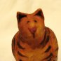 Tiger striped fat cat figurine handmade vintage excellent cm1412