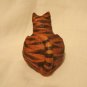 Tiger striped fat cat figurine handmade vintage excellent cm1412