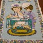 Good Friends Too Many Cooks cats in the kitchen linen towel Ulster vintage cm1415