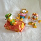 Garfield the cat lot of 3 cats 1 in car Happy Meals figures from 1981 cm1418