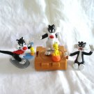 Lot of 3 Sylvester the Cat Tweetie Bird Warner Bros.figures 1989 -1996 cm1421
