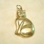 925 Sterling silver cat pendant sitting pose pre-owned cm1423