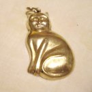 925 Sterling silver cat pendant sitting pose pre-owned cm1423