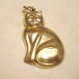 925 Sterling silver cat pendant sitting pose pre-owned cm1423