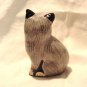 Hand painted cat figurine paper mache 4.5 inches vintage cm1429