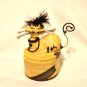 Glamour puss vanity cat box with lid bejeweled feathered composite material cm1441
