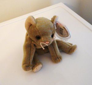 Scat the tan cat 1998 Ty Beanie Baby toy retired mint  cm1449