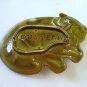 USA green cat ashtray, spoon rest soap candy dish vintage cm1456