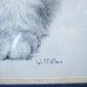 Long haired kitten with spider print V Miller oak frame Persian cm1455