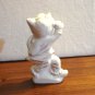 Chinese porcelain cat kitten beating drum gold embellishment vintage cm1461