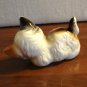 Adorable calico kitten figurine playful pose ceramic cold painted Japan vintage cm1462