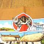 Isle of Man souvenir tea towel with Manx cat unused vintage cotton cm1465
