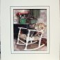 Fat Cat in the Rocking Chair Jenny Wolpert manipulated image art print double matted signed cm1466
