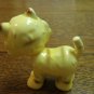 Humorous yellow cat figurine bug-eyes ceramic vintage cm1468