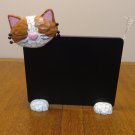 Chalkboard with cat head, tail, paws fun piece vintage cm1490