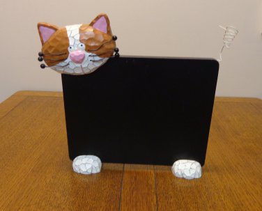 Chalkboard with cat head, tail, paws fun piece vintage cm1490