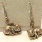 Sleeping cats pierced earrings pewter earwires excellent vintage cm1495