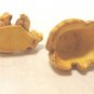 Netsuki-like lidded box cat hugging kitten sepia tone unknown material cm1499