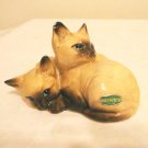 Beswick England Siamese kittens ceramic figurine 1296 vintage cm1280
