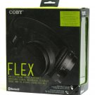 Coby CHBT-608-BLK Flex Bluetooth Headphones with Built-In Mic, Black by Coby