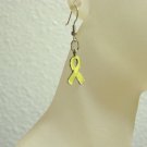 Yellow Handmade Awareness Earrings  Deployed Military or POW/MIA Awareness