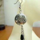 Tribal Dangle Earrings, handmade, Beautiful Black and Silver Fashion Jewelry