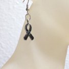 Black Handmade Awareness Earrings POW/MIA Support