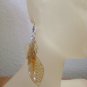 Dangle earrings, handmade, beautiful brown leaves, fashion jewelry