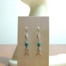 Teal and Silver Awareness Earrings
