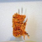 Crochet Fingerless Gloves, Orange with black accents, hand warmers Crochet Fingerless Gloves, Orange with black accents, hand warmers