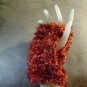 Orange Red Phoenix Fire Fingerless Gloves, Hand warmers, wristers