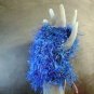 Blue w/ rainbow accent Fingerless Gloves, Hand warmers, Wristers, Handmade Soft