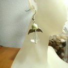 Dangle Earrings, Handmade, Light Green Angel, Beautiful Fashion Jewelry