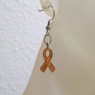 Orange Handmade Awareness Earrings for MS Awareness, Charity, Support