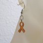 Orange Handmade Awareness Earrings for MS Awareness, Charity, Support