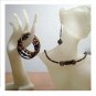 Handmade Black and Copper Necklace, Bracelet and Earring Jewelry Set