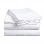 MISR Linen King Single White 4PCs Sheet Set Egyptian Cotton 400 Thread Count 15 Inch Pocket