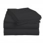 MISR Linen Super King Dark Grey 4PCs Sheet Set Egyptian Cotton 400 Thread Count 15 Inch Pocket