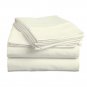 MISR Linen Single Ivory 4PCs Sheet Set Egyptian Cotton 400 Thread Count 18 Inch Pocket