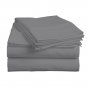MISR Linen Single Silver 4PCs Sheet Set Egyptian Cotton 400 Thread Count 18 Inch Pocket