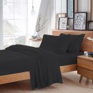 MISR Linen Super King Dark Grey 4PCs Sheet Set Egyptian Cotton 400 Thread Count 18 Inch Pocket