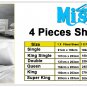 MISR Linen King Single Black 4PCs Sheet Set Egyptian Cotton 400 Thread Count 21 Inch Pocket