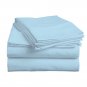 MISR Linen King Light Blue 4PCs Sheet Set Egyptian Cotton 400 Thread Count 21 Inch Pocket