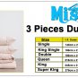 MISR Linen Single/King Single Silver 3PCs Duvet Set Egyptian Cotton 400 Thread Count