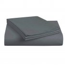 MISR Linen Single/King Single Dark Grey 3PCs Duvet Set Egyptian Cotton 400 Thread Count