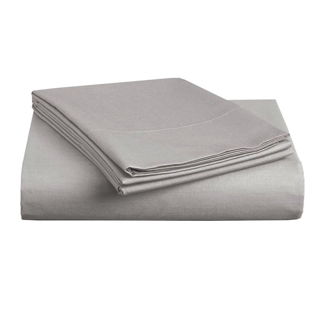 MISR Linen King/Super King Silver 3PCs Duvet Set Egyptian Cotton 400 Thread Count