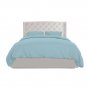 MISR Linen King/Super King Light Blue 3PCs Duvet Set Egyptian Cotton 400 Thread Count